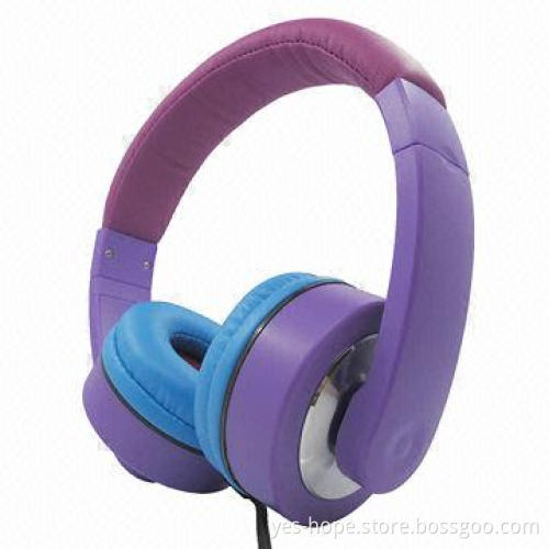 Fashionable Stereo Headphones with Microphones, 20Hz-20kHz Frequency Range, 40mm Speaker
